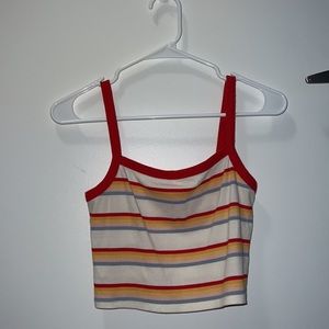 Striped cropped tank